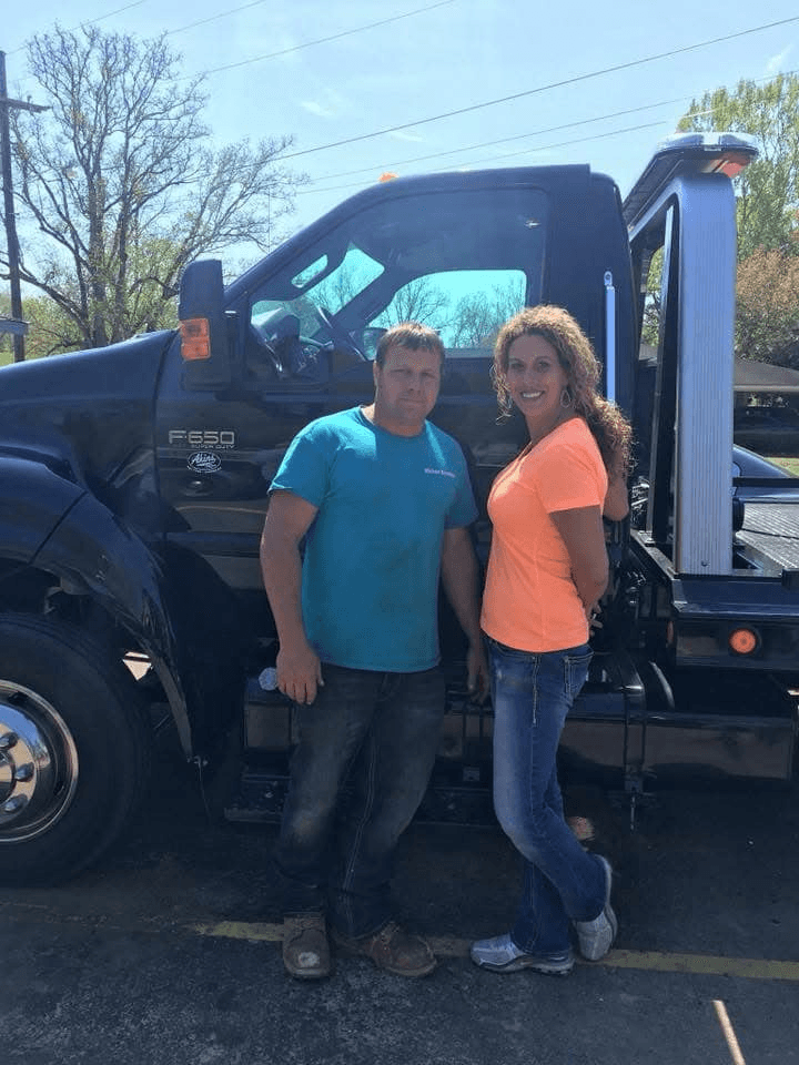 Michael and Shelby, owners of All About Towing Service