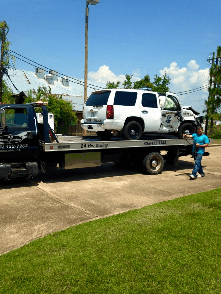 Professional tow truck ready for service